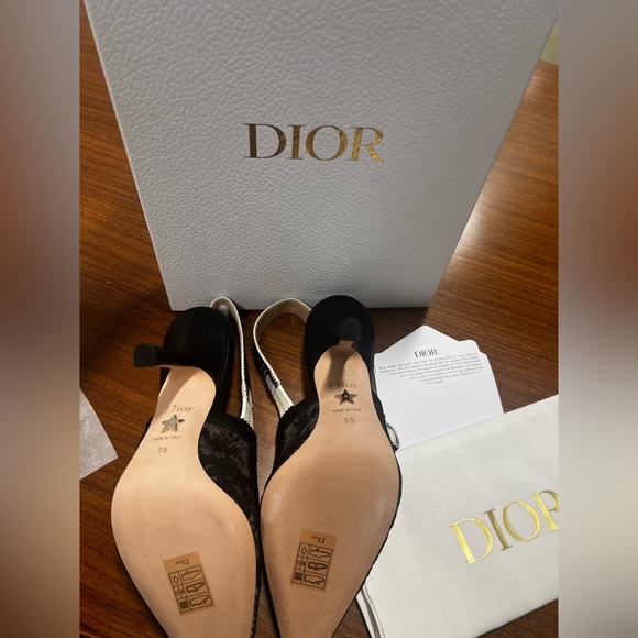 J'ADIOR SLINGBACK PUMP
Transparent Mesh Embroidered with Black Butterfly Motif - Picture 4 of 10